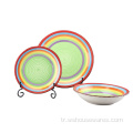 30 adet benzersiz tasarım porselen seramik yemek tabakları
